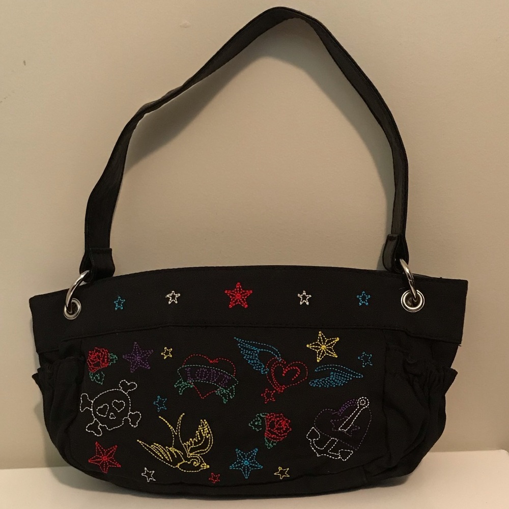 Tattoo flash embroidered purse